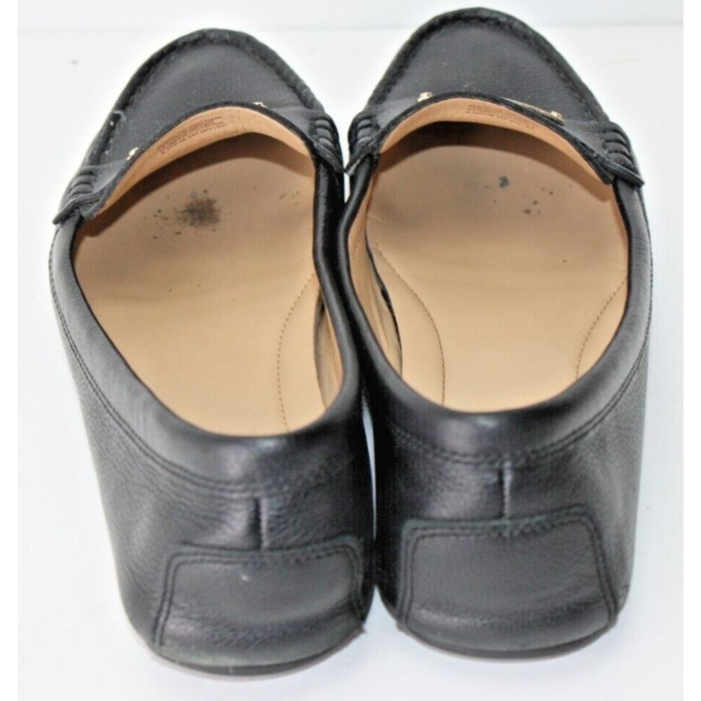 MICHAEL KORS Everett Black Pebbled Loafer Leather Slip-On Women's Shoes Sz 8.5M - Picture 4 of 10